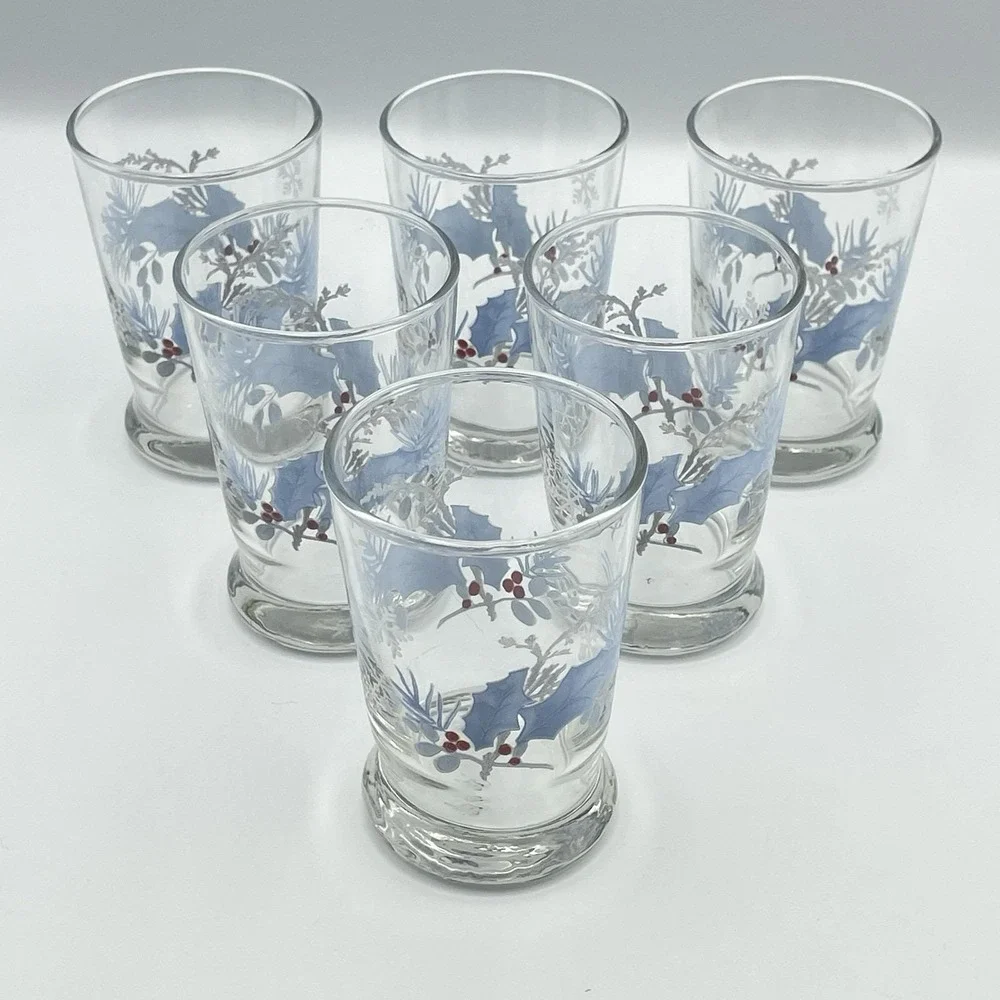 Vintage Pfaltzgraff Winter Frost Drinking Glasses 4